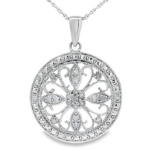Load image into Gallery viewer, Natural .25ct Diamond Fashion Pendants Sterling Silver
