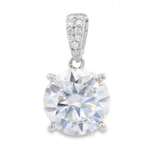 将图片加载到图库查看器，4.00ct Moissanite Pendant Sterling Silver
