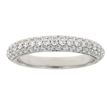 Load image into Gallery viewer, Cubic Zirconium Wedding Band Ring Sterling Silver
