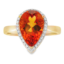 Load image into Gallery viewer, Genuine 2.93ct Citrine Diamond Ring 14KT Yellow Gold
