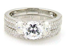 将图片加载到图库查看器，1.05ct Engagement Ring Set 18KT White Gold
