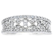 Load image into Gallery viewer, .50ct Diamond Fashion band rings 10KT White Gold
