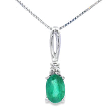 Load image into Gallery viewer, .25ct Emerald Diamond Fashion Pendants 10KT White Gold

