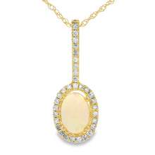 Load image into Gallery viewer, .10ct Opal Diamond Fashion Pendants 10KT Yellow Gold
