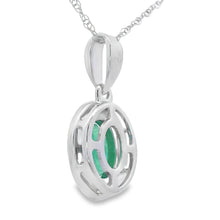 将图片加载到图库查看器，.46ct Emerald Diamond Fashion Pendants 10KT White Gold
