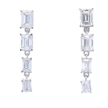 将图片加载到图库查看器，Lab Grown Diamond Dangle Earrings 14KT White Gold
