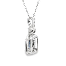 Load image into Gallery viewer, .66ct Sapphire Diamond Fashion Pendants 10KT White Gold
