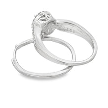 将图片加载到图库查看器，.25ct Diamond Engagement Ring Set Sterling Silver
