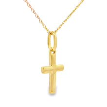 Load image into Gallery viewer, .04ct Diamond Cross Religious Pendant 10KT Yellow Gold
