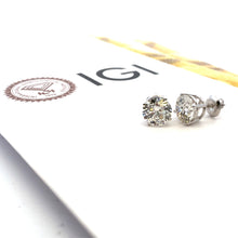 Load image into Gallery viewer, 4.40ct Lab Grown Diamond Stud Earrings 14KT White Gold
