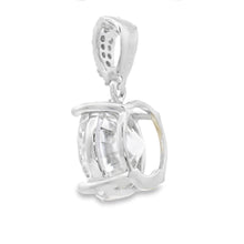 将图片加载到图库查看器，4.00ct Moissanite Pendant Sterling Silver
