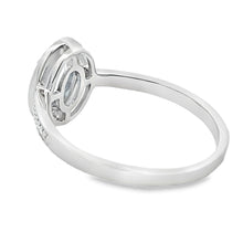 Load image into Gallery viewer, Natural .40ct Aquamarine Diamond Ring 10KT White Gold
