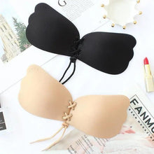 Load image into Gallery viewer, Incredible Strapless Invisible Bra Seamless Push Up Silicone Bras For Women Skin Black Lingerie Drawstring Bralette
