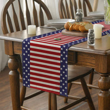 将图片加载到图库查看器，Independence Day Linen Burlap Table Bunting
