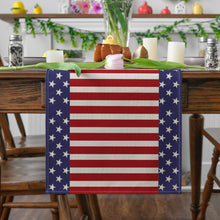 将图片加载到图库查看器，Independence Day Linen Burlap Table Bunting
