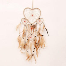 将图片加载到图库查看器，Indian Wolf Dream Catcher With Brown Feathers Dream-catcher Bead Beautiful Home Hanging Decoration Fashion Handmade Ornament Gift Wall Decor For Bedroom Festival Celebration Boho Moon Dream Catcher
