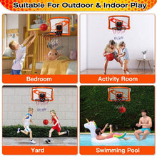 Load image into Gallery viewer, Indoor Mini Basketball Hoop Set with 4 Inflatable Balls Electric Audio Scorer
