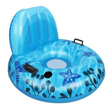 Load image into Gallery viewer, Inflatable Lounger Pool Float with Rubber Handle and Drink Holder
