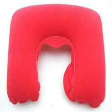 Load image into Gallery viewer, Inflatable Pillow Air Cushion Neck Rest U-Shaped Compact Plane Flight Travel Pillows Home Textile Air Adjustable Feather Soft Microfiber Neck Pillow Inflatable Neck Pillow Sleep with NO Neck Pain, Super Soft Memory Foam Neck Pillow Easy Washing

