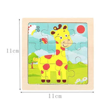 Load image into Gallery viewer, Intelligence Kids Toy Wooden 3D Puzzle Tangram for Children Baby Cartoon Animal , Traffic Puzzles Educational Learning Toys
