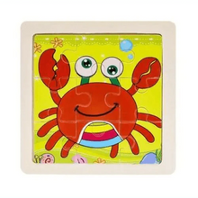 Load image into Gallery viewer, Intelligence Kids Toy Wooden 3D Puzzle Tangram for Children Baby Cartoon Animal , Traffic Puzzles Educational Learning Toys
