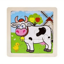 Load image into Gallery viewer, Intelligence Kids Toy Wooden 3D Puzzle Tangram for Children Baby Cartoon Animal , Traffic Puzzles Educational Learning Toys
