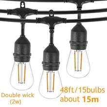 Load image into Gallery viewer, IP65 LED String Lights Retro Edison Filament Bulb Bright Daylight White Antique LED Filament Bulbs For Party Outdoor Garden Holiday Wedding Light String
