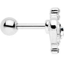 Load image into Gallery viewer, 1/4 Clear Gem Heart Cluster Cartilage Tragus Earring
