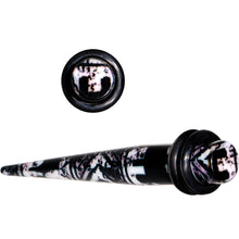 Load image into Gallery viewer, Black Acrylic Southwest Weave Straight Taper Set 3mm to 16mm
