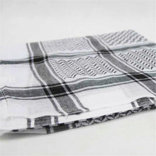 Load image into Gallery viewer, Islamic Men Traditional Costumes Men Plaid Hat Head Scarf Turban Muslim Hijabs Ramadan Pray Caps Unisex Scarves Tassel Desert Arab Keffiyeh Shawl Scarf Military Shemagh Tactical Desert Keffiyeh Head Neck Scarf Arab Wrap with Tassel

