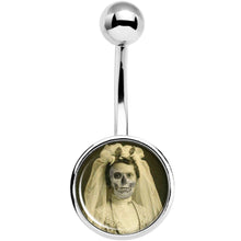 Load image into Gallery viewer, Skeleton Bride Halloween Belly Ring
