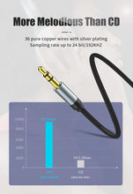 将图片加载到图库查看器，Jack Audio Cable Jack Male To Male Audio Aux Cable For Car Headphone Hi-Fi Stereo Jack Shielded AUX Cord Compatible With Phones Tablets Speaker Wire Line Aux Cord Speaker 3.5mm
