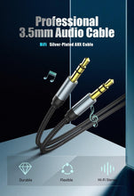 将图片加载到图库查看器，Jack Audio Cable Jack Male To Male Audio Aux Cable For Car Headphone Hi-Fi Stereo Jack Shielded AUX Cord Compatible With Phones Tablets Speaker Wire Line Aux Cord Speaker 3.5mm
