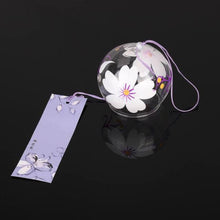 Load image into Gallery viewer, Japan Style Hand-paint Sakura Glass Wind Chimes Creative Gifts Painted Window &amp; Door Hanging Bells Decorations Hanging Wind Chime Pendant Label Chimes Wind Bells Gift For Mom Home
