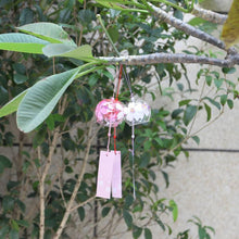 Load image into Gallery viewer, Japan Style Hand-paint Sakura Glass Wind Chimes Creative Gifts Painted Window &amp; Door Hanging Bells Decorations Hanging Wind Chime Pendant Label Chimes Wind Bells Gift For Mom Home
