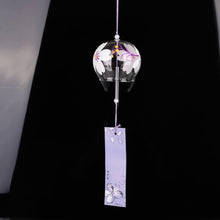 Load image into Gallery viewer, Japan Style Hand-paint Sakura Glass Wind Chimes Creative Gifts Painted Window &amp; Door Hanging Bells Decorations Hanging Wind Chime Pendant Label Chimes Wind Bells Gift For Mom Home

