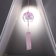 Load image into Gallery viewer, Japan Style Hand-paint Sakura Glass Wind Chimes Creative Gifts Painted Window &amp; Door Hanging Bells Decorations Hanging Wind Chime Pendant Label Chimes Wind Bells Gift For Mom Home
