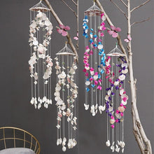 将图片加载到图库查看器，Japanese Wind Chimes Bells Hanging Ornaments Mobile Portable Waterproof Outdoor Wind-chime Mediterranean Style Home Garden Yard Decoration Natural Shell Wind Chimes Birthday Gifts
