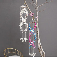 将图片加载到图库查看器，Japanese Wind Chimes Bells Hanging Ornaments Mobile Portable Waterproof Outdoor Wind-chime Mediterranean Style Home Garden Yard Decoration Natural Shell Wind Chimes Birthday Gifts
