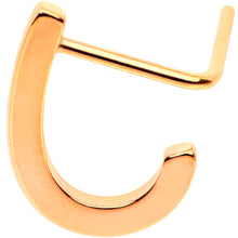 Load image into Gallery viewer, 20G Rose Gold Tone Faux Hoop L Shaped Nose Ring
