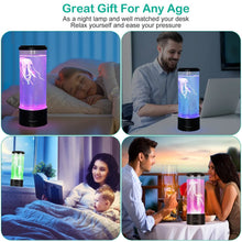 Load image into Gallery viewer, Jellyfish Lava Lamp Multicolor Changing Mood Night Light
