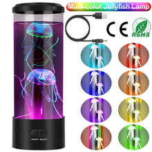 Load image into Gallery viewer, Jellyfish Lava Lamp Multicolor Changing Mood Night Light
