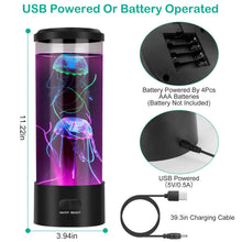 Load image into Gallery viewer, Jellyfish Lava Lamp Multicolor Changing Mood Night Light
