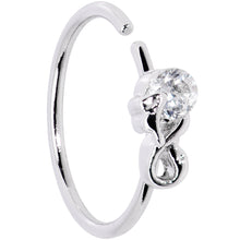Load image into Gallery viewer, 20G 3/8 Clear Gem Bow Seamless Circular Ring
