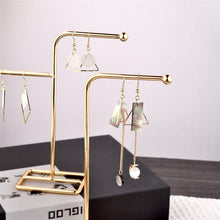 Load image into Gallery viewer, Jewelry Display Holder Metal Earring Storage Rack Jewelry Organizer Holder Earring Necklace Pendants Organizer Display Stand Jewelry Stand Display Necklace Holder Plated Metal Tabletop Jewelry Organizer
