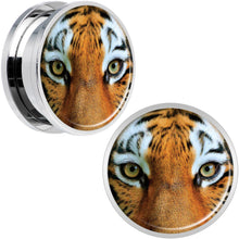 Load image into Gallery viewer, Full Color Tiger Eyes Steel Screw Fit Plug Set 20mm
