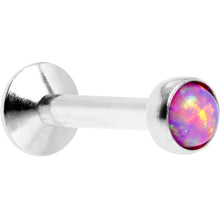将图片加载到图库查看器，1/4 Pink Synthetic Opal Internally Threaded Daith Cartilage Tragus
