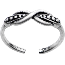 将图片加载到图库查看器，Silver Plated Infinity Braid Toe Ring
