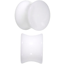 将图片加载到图库查看器，1/2 White Acrylic Saddle Plug Set
