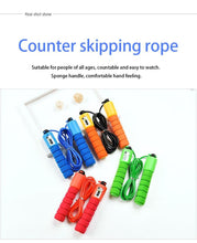 将图片加载到图库查看器，Jump Rope Skipping Electronic Counter Adjustable Fast Speed Counting Skipping Rope Wire Gym Workout Professional Sponge Jump Rope With Electronic Counter Soft Adjustable Fast Speed Counting Skipping Rope

